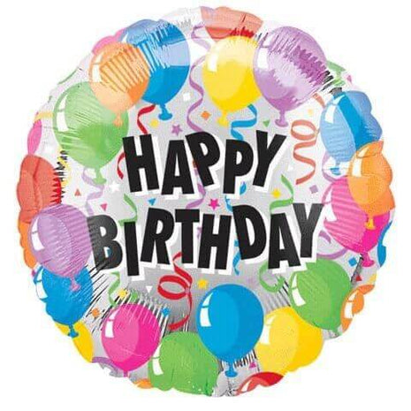 Anagram - 18" Happy Birthday Mylar Balloons #100 - SKU:13552 - UPC:026635135528 - Party Expo