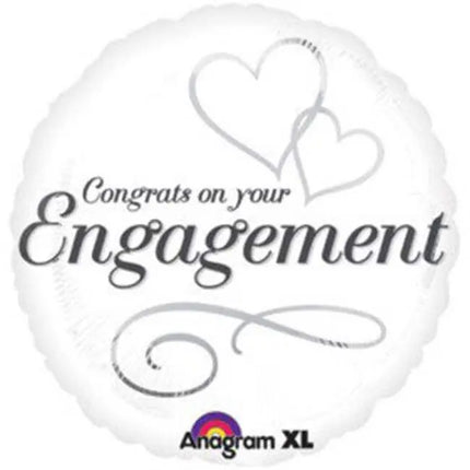 Anagram - 18" Two Hearts Engagement Mylar Balloon #42 Party Expo