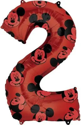 Anagram - 26" Mickey Mouse Forever Red Number '2' Mylar Balloon Party Expo