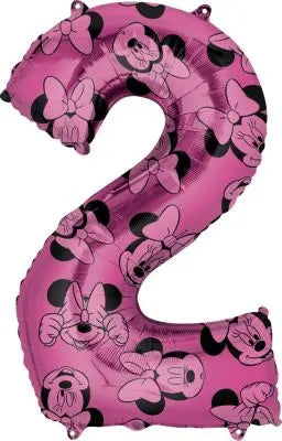 Anagram - 26" Minnie Mouse Forever Pink Number '2' Mylar Balloon Party Expo