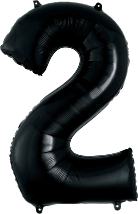 Anagram - 34" Number '2' Mylar Balloon - Black Party Expo