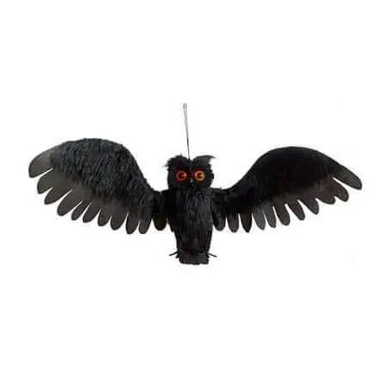 Halloween Decoration Prop - 28" Animated Black Sonic Light-Up Owl Party Expo