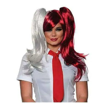 Anime Red-White Two-Tone Wig - Party Expo