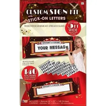 At the Movies Customizable Banner - Party Expo