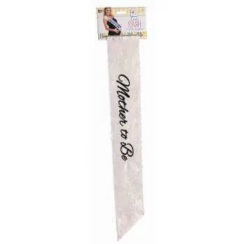 Baby Shower - "Mother to Be" White Lace Sash Party Expo