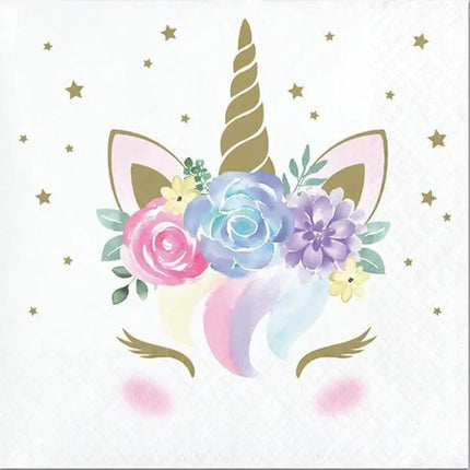 Baby Shower - Unicorn Beverage Napkins - Party Expo
