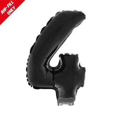 Balloon on Stick - 16" Black Number 4 Party Expo