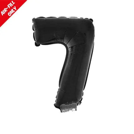 Balloon on Stick - 16" Black Number 7 Party Expo