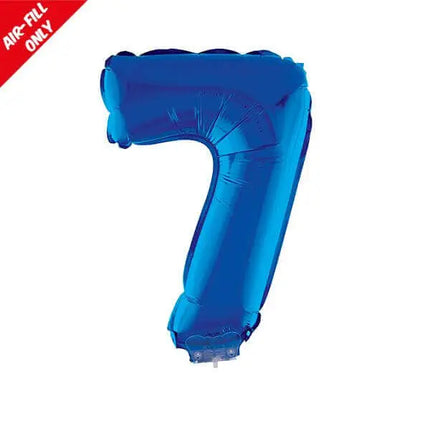 Balloon on Stick - 16" Blue Number 7 Party Expo