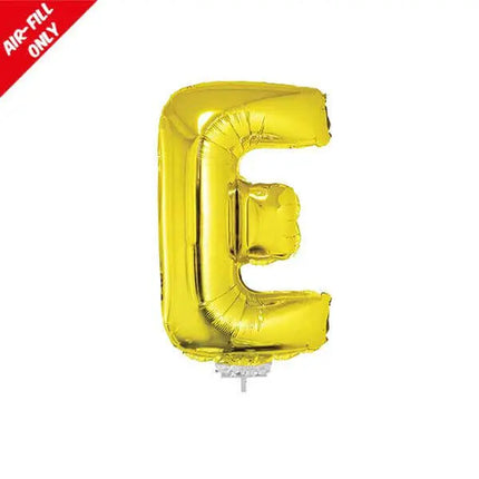 Balloon on Stick - 16" Gold Letter E Party Expo