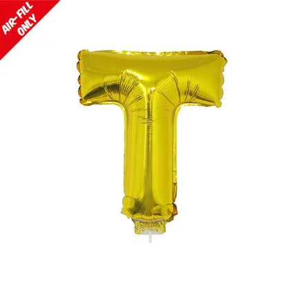 Balloon on Stick - 16" Gold Letter T Party Expo