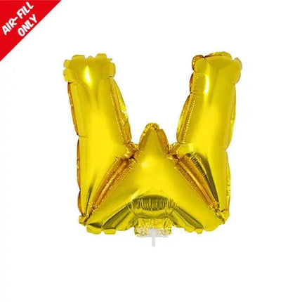Balloon on Stick - 16" Gold Letter W Party Expo