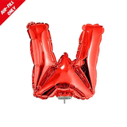 Balloon on Stick - 16" Red Letter W Party Expo