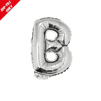 Balloon on Stick - 16" Silver Letter B Party Expo