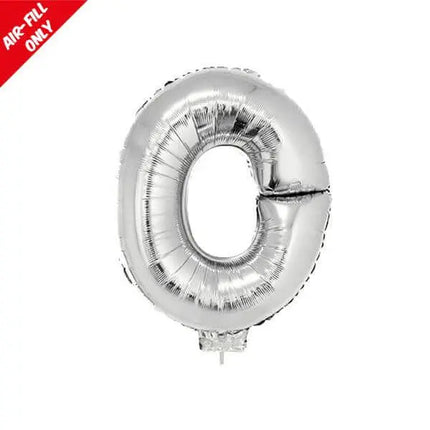 Balloon on Stick - 16" Silver Letter O Party Expo