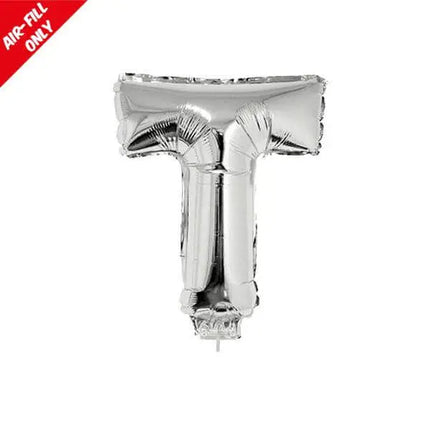 Balloon on Stick - 16" Silver Letter T Party Expo