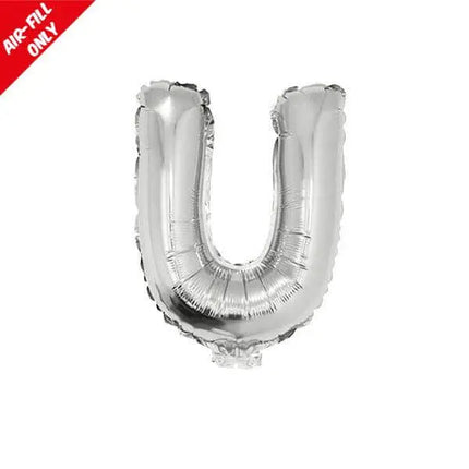 Balloon on Stick - 16" Silver Letter U Party Expo