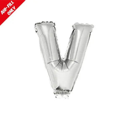 Balloon on Stick - 16" Silver Letter V Party Expo