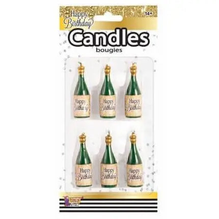 Birthday Champagne Bottle Candles - Party Expo