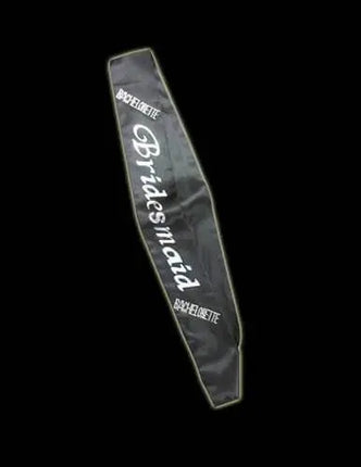 Black Bridesmaid Sash With Clear Bachelorette Stones - Party Expo