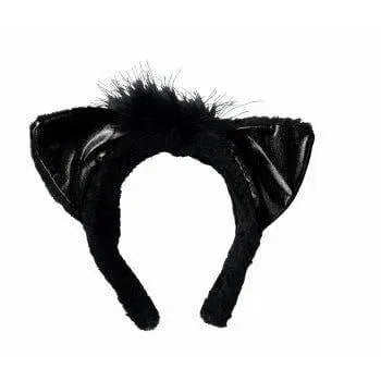 Black Faux Fur Cat Ears - Party Expo