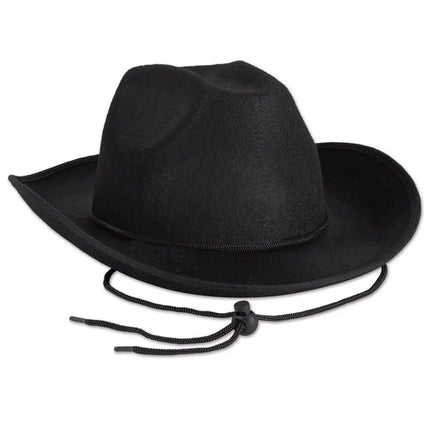 Black Felt Cowboy Hat - Party Expo