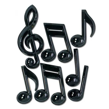 Black Plastic Musical Notes - Party Expo