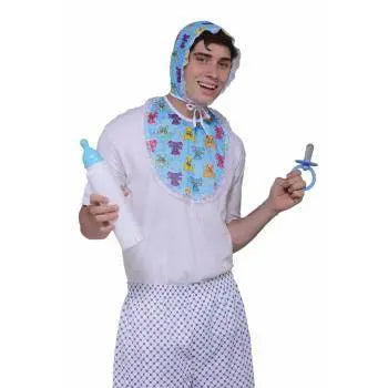 Blue Baby Bib & Bonnet Kit - Party Expo