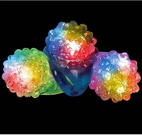 Bumpy LED Jelly Rings - White (1ct) - Party Expo