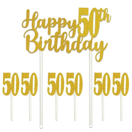 Cake Topper - Happy 50th Birthday - Party Expo