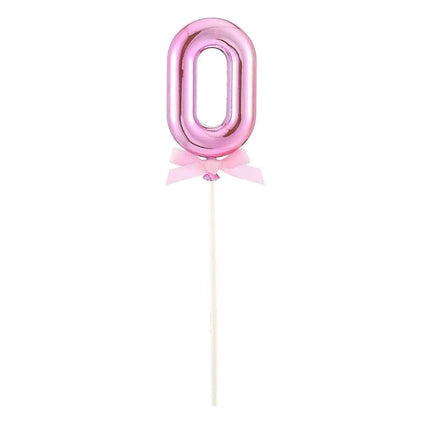 Cake Topper Number '0' - Pink - Party Expo