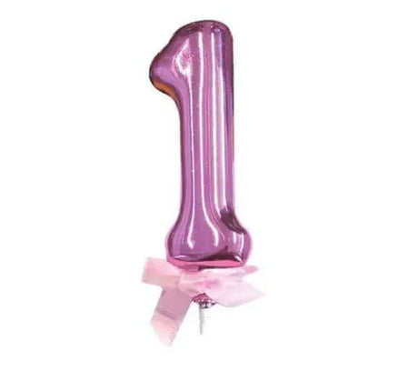 Cake Topper Number '1' - Pink - Party Expo
