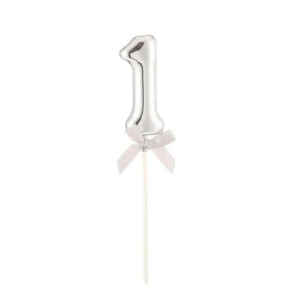 Cake Topper Number '1' - Silver - Party Expo