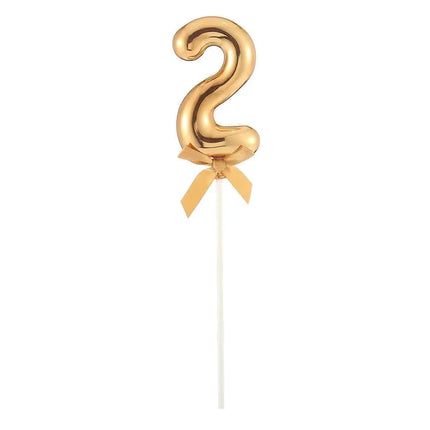 Cake Topper Number '2' - Gold - Party Expo