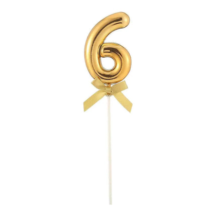 Cake Topper Number '6' - Gold - Party Expo