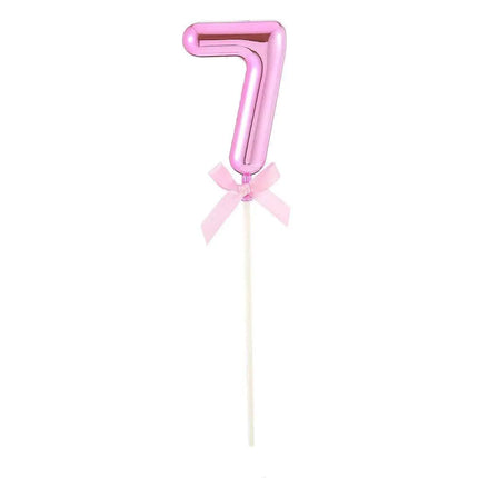 Cake Topper Number '7' - Pink - Party Expo