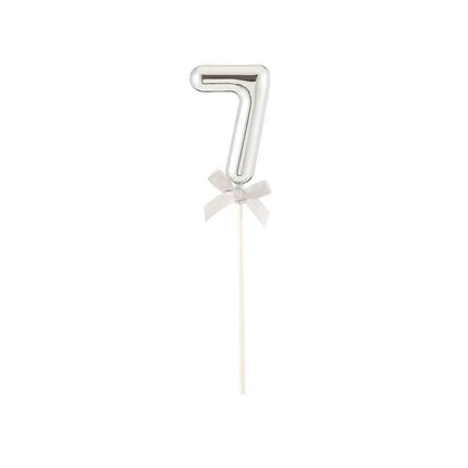 Cake Topper Number '7' - Silver - Party Expo