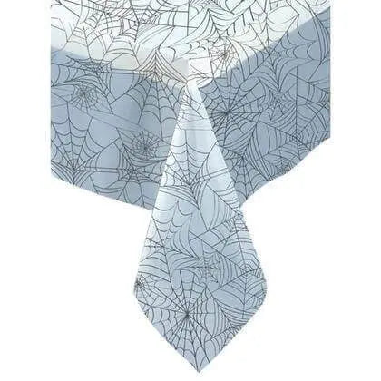 Clear Plastic Tablecover with Web Prints - Party Expo