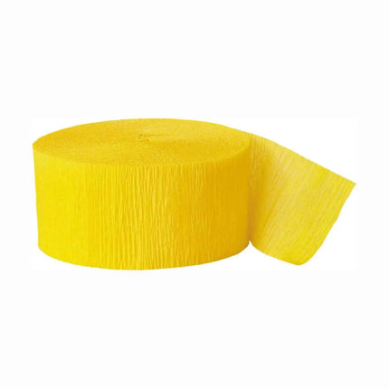 Crepe Streamer Hot Yellow 81ft. - Party Expo