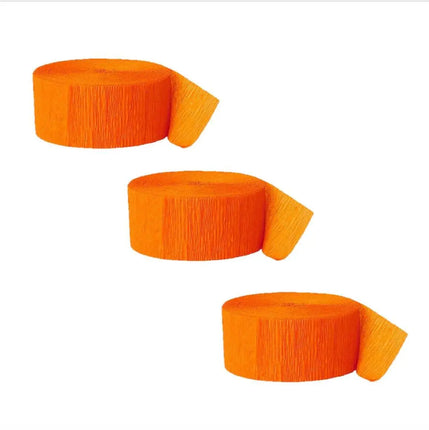 Crepe Streamer Orange 81ft. - Party Expo