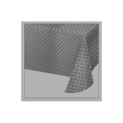 Diamond Plate Plastic Tablecover - Party Expo