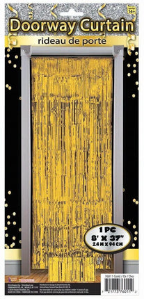 Foil Fringe Curtain (3ft X 8ft) - Gold - Party Expo