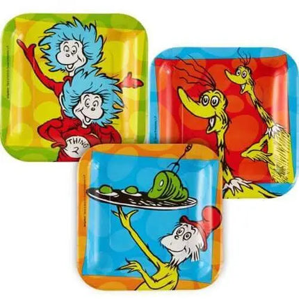Dr. Seuss - 7" Square Paper Plates (8ct) Party Expo
