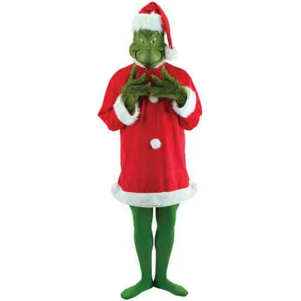Dr. Seuss - "The Grinch" Deluxe Santa Costume with Mask - (L/XL) Party Expo