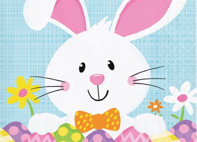 Easter Bunny Business Beverage Napkins (16ct) - SKU:327089 - UPC:039938447151 - Party Expo