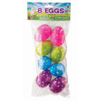 Easter Plastic Eggs Dot Print - SKU:80017 - UPC:721773800177 - Party Expo
