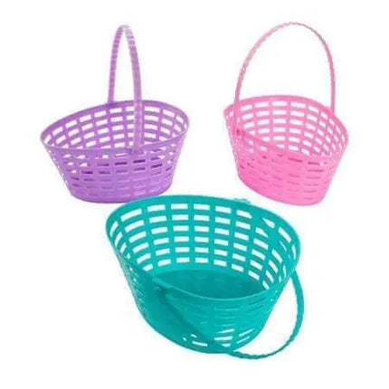 Egg Shaped Cutout Plastic Baskets - Party Expo