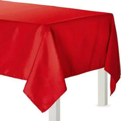 Fabric Table Cover Apple Red (1 count) - Party Expo