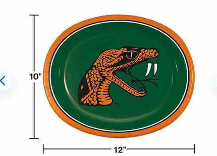 FAMU Oval Plates (25ct) - SKU: - UPC:257383572635 - Party Expo