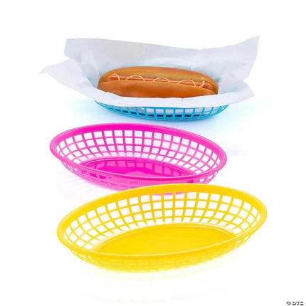 Fiesta Neon Food Baskets (1ct) - Party Expo
